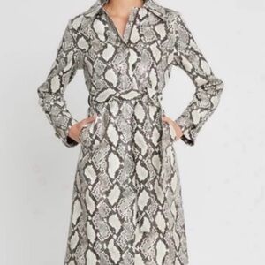 Choosy Snake Print Trench Coat